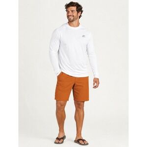 Grundens Men's Gaff‎ Fishing Shorts Orange Performance Quick Dry Utility NWT